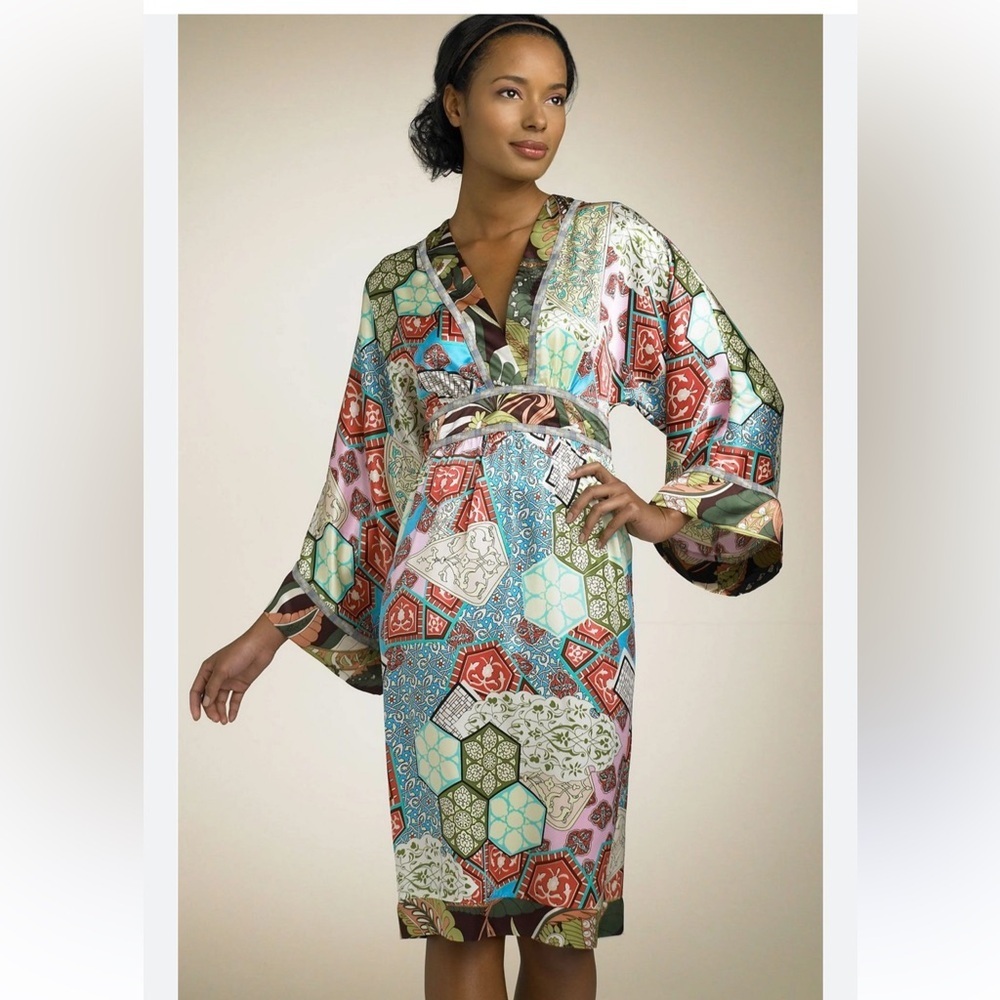 Single Dress vintage silk kimono dress size M